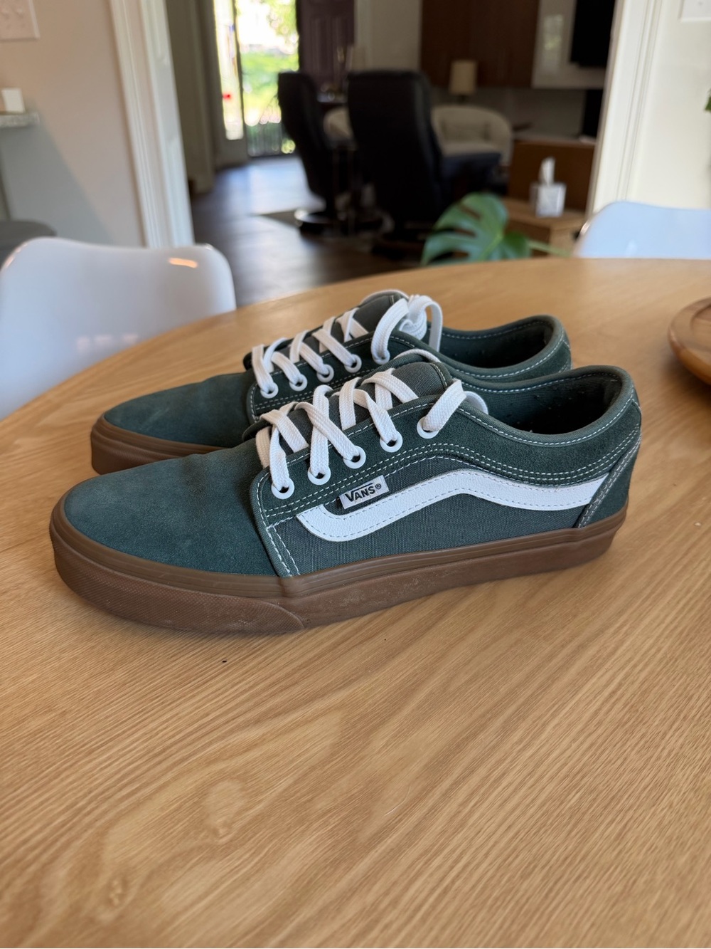 Vans Chukka Low Sidestripe in Jungle Green Gum. Men’s 9.5
